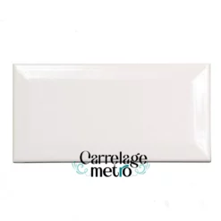 Carrelage métro 7,5x15 couleur blanc brillant