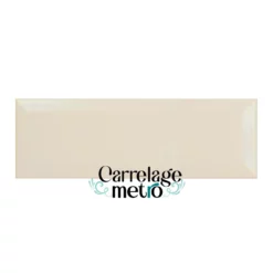 Carrelage metro biseauté couleur amande 10x30