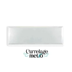 Carrelage métro 20x60 couleur blanc brillant biseauté