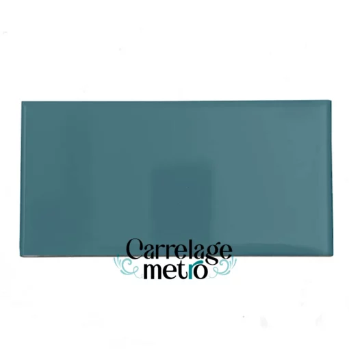 Carrelage métro biseauté 10x20 couleur bleu gris mist