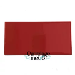 arrelage métro biseauté 10x20 couleur bordeaux