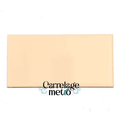 Carrelage métro biseauté 10x20 couleur crème