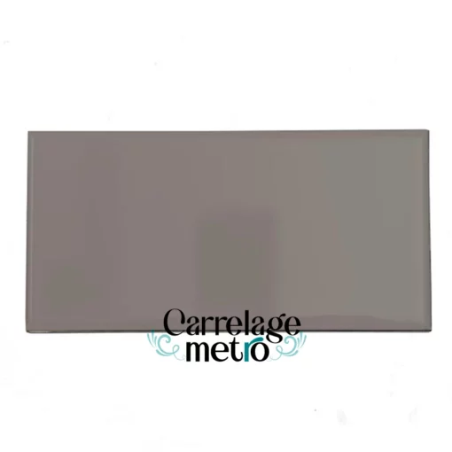 Carrelage métro biseauté 10x20 couleur gris ciment