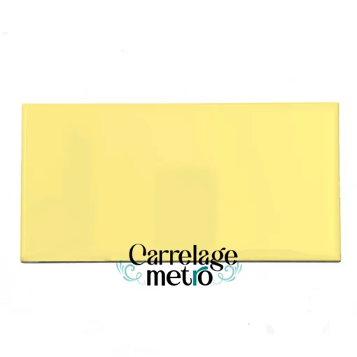 Carrelage métro bisel 10x20 couleur jaune