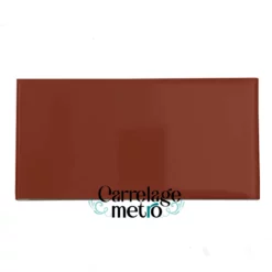 Carrelage métro biseauté 10x20 couleur marron