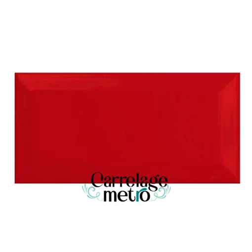 Carrelage métro 7,5x15 couleur rouge feu