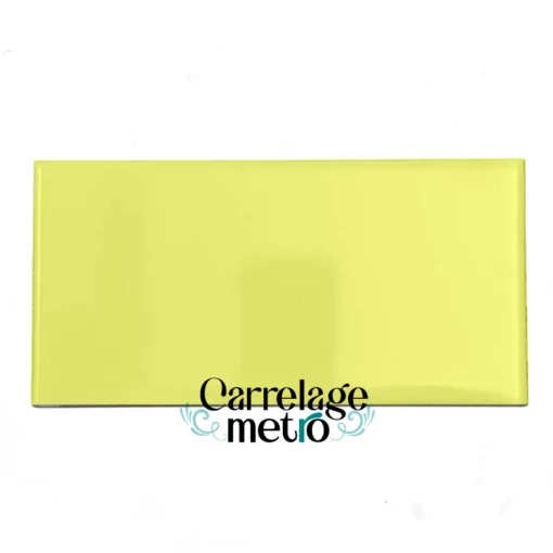 Carrelage métro biseauté 10x20 couleur vert pistache