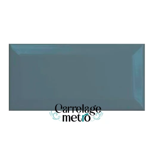 Carrelage métro 7,5x15 couleur bleu mist gris biseauté