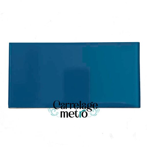 Carrelage metro 10x20 bleu saphire