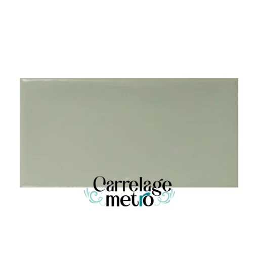 carrelage metro craquelé couleur sage 7,5x15