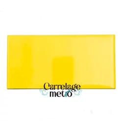 Carrelage métro 10x20 couleur jaune soleil biseauté