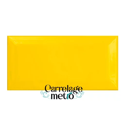 Carrelage métro 7,5x15 couleur jaune soleil