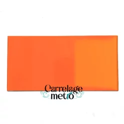 Carrelage métro 10x20 couleur orange