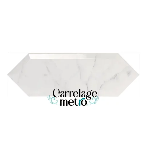 Carrelage Picket bevelled couleur Marbre Carrara