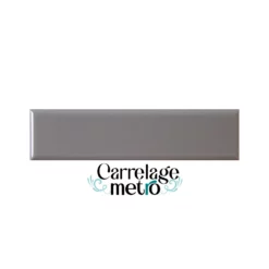 Carrelage métro romo bords arrondis couleur gris argent 7,5x30