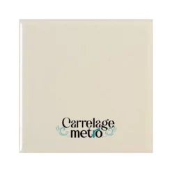 Carrelage métro plat carré couleur rose amande 15x15