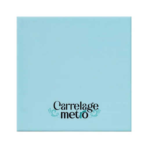 Carrelage métro plat carré couleur bleu piscine 15x15