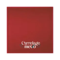 Carrelage métro plat carré couleur rouge bordeaux 10x10