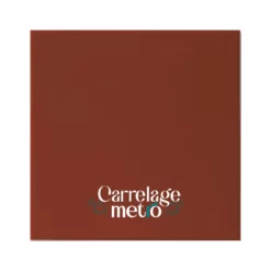 Carrelage métro plat carré couleur chocolat 10x10