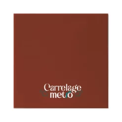 Carrelage métro plat carré couleur marron chocolat 15x15