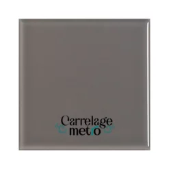 Carrelage métro plat carré couleur gris foncé marengo 15x15