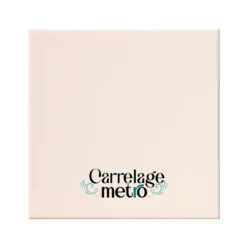 Carrelage métro plat carré couleur ivoire blanc 10x10