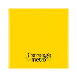 Carrelage métro plat carré couleur jaune soleil 10x10
