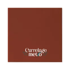 Carrelage métro plat carré couleur marron 10x10