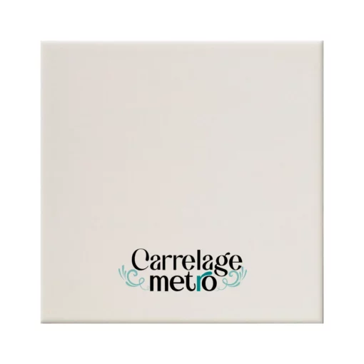 Carrelage métro plat carré couleur perle 10x10