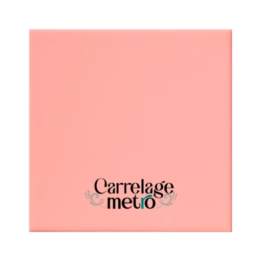 Carrelage métro plat carré couleur rose 15x15