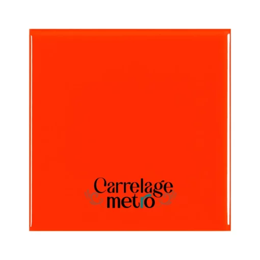 Carrelage métro plat carré couleur rouge 15x15