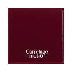 Carrelage métro plat carré couleur rouge grenat 10x10