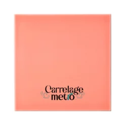 Carrelage métro plat carré couleur rose saumon corail 15x15