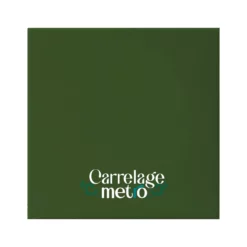 Carrelage métro plat carré couleur vert bouteille 10x10