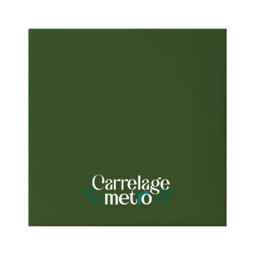 Carrelage métro plat carré couleur vert bouteille 10x10