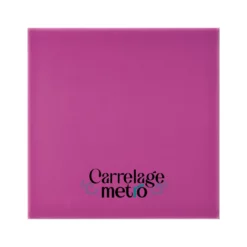 Carrelage métro plat carré couleur violet mauve 10x10