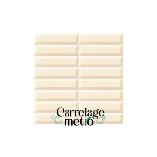 Carrelage métro romo couleur crème mur 7,5x30