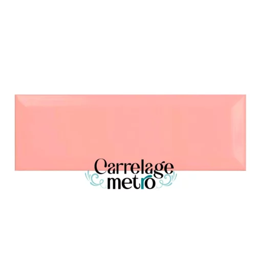 Carrelage métro couleur rose biseauté10x30