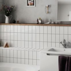 Carrelage métro 7,5x15 Blanc mat plat