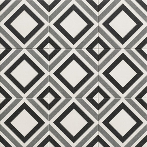 Carrelage ciment Belfast noir 20x20
