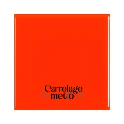 Carrelage métro plat 10x10 couleur Rouge