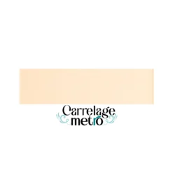Carrelage métro biseauté lisse couleur crème rose 7,5x30