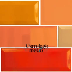 Carrelage métro Orange