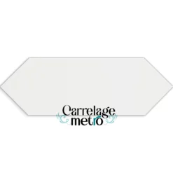 Carrelage métro picket plat couleur blanc brillant 10x30