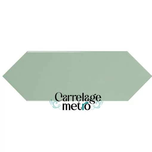 Carrelage métro picket plat couleur vert 10x30