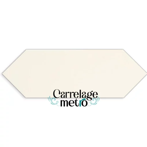 Carrelage métro picket plat couleur ivoire 10x30