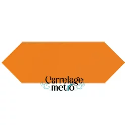 Carrelage métro picket plat orange 10x30