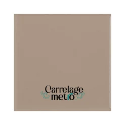 arrelage métro plat carré couleur taupe mink 10x10