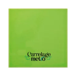 arrelage métro plat carré couleur vert oasis 10x10