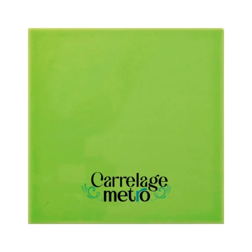 arrelage métro plat carré couleur vert oasis 10x10